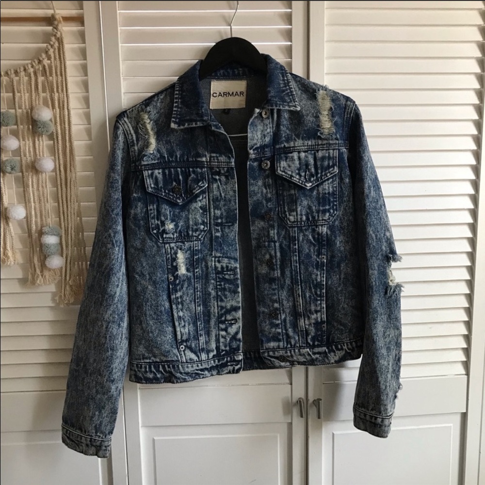 Carmar LA Distressed Acid Washed Jacket | Size S🌻